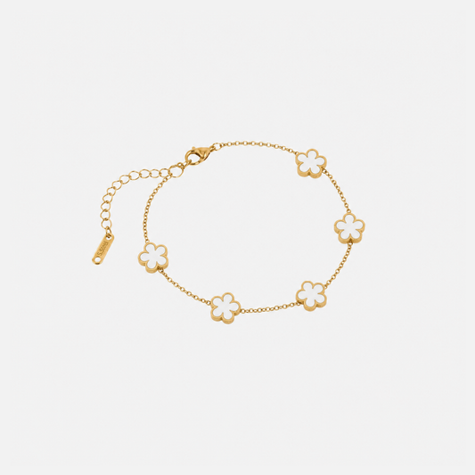 Trèfle Bracelet Gold & Pearl by Mizuki