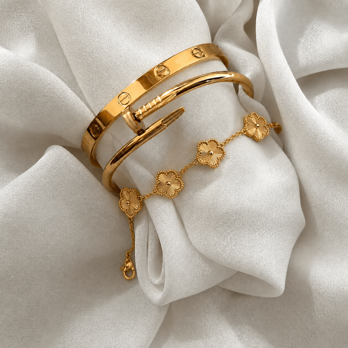 Trèfle Bracelet Gold by Mizuki, view 7