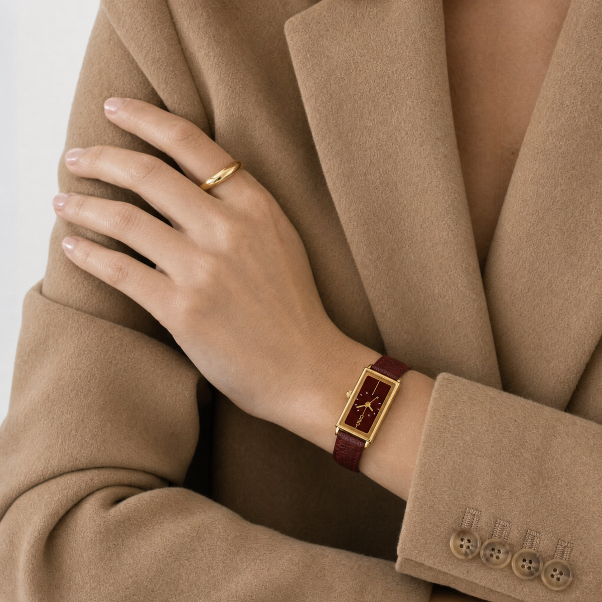 Montaigne Watch Burgundy by Mizuki, view 4