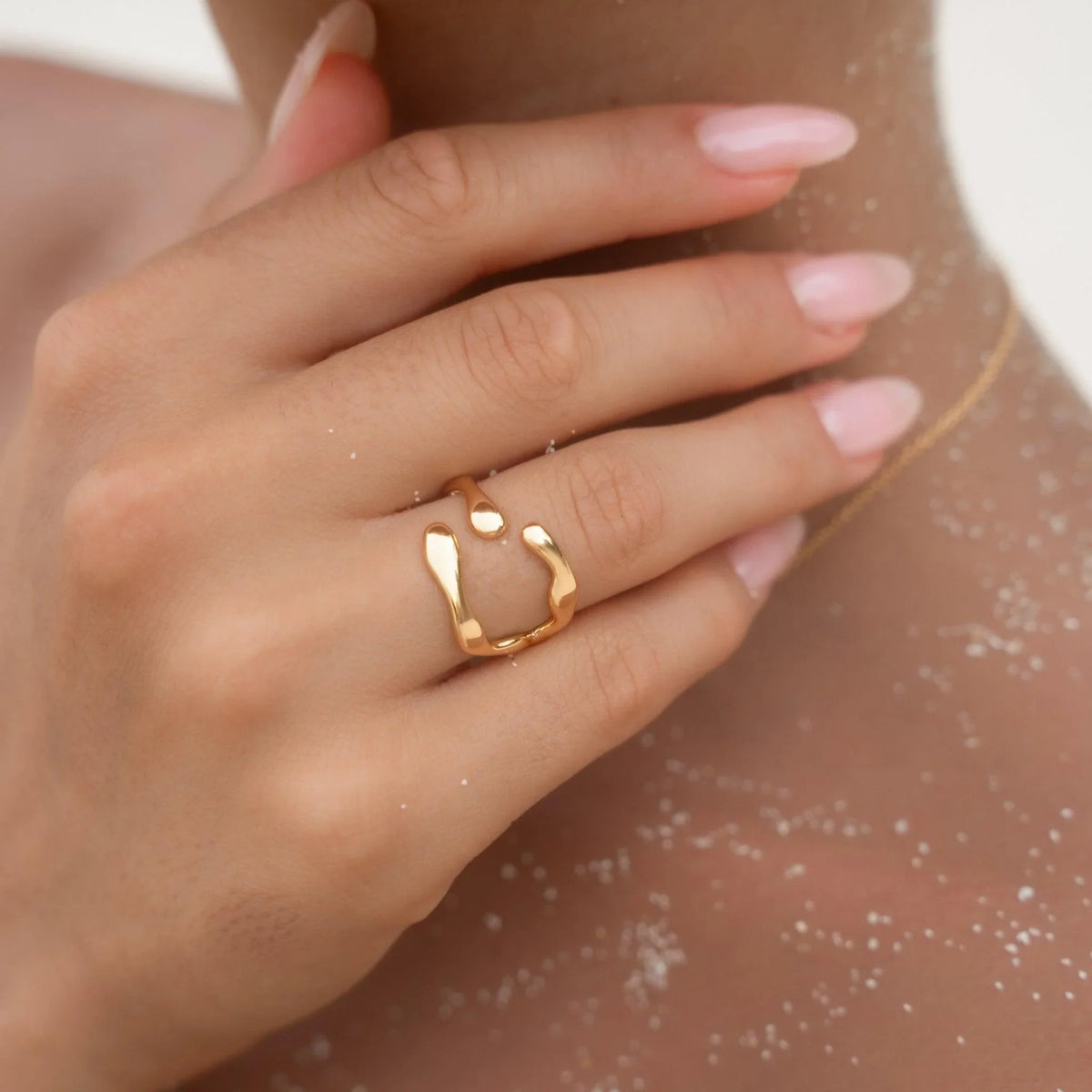 Coral Ring by Mizuki, view 2